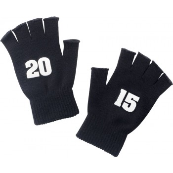 2015 Black Knit Fingerless Gloves