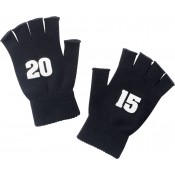 2015 Black Knit Fingerless Gloves